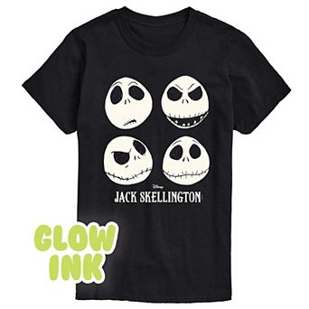 Disney's Nightmare Before Christmas Jack Skellington Men's Glow Graphic Tee