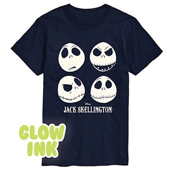 Disney's Nightmare Before Christmas Jack Skellington Men's Glow Graphic Tee