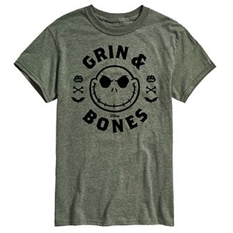 Disney's The Nightmare Before Christmas Men's Grin & Bones Graphic Tee