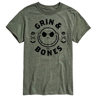 Disney's The Nightmare Before Christmas Men's Grin & Bones Graphic Tee