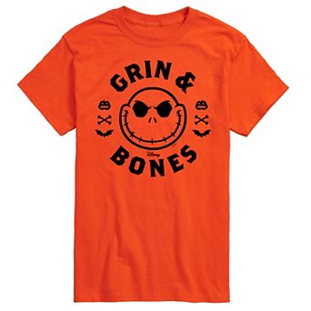 Disney's The Nightmare Before Christmas Men's Grin & Bones Graphic Tee