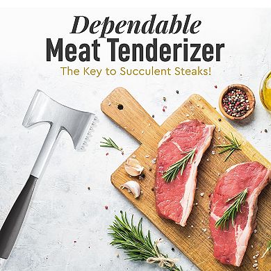 Zulay Professional Meat Tenderizer Tool - Dual Sided Meat Mallet Pounder With Comfort Grip Handle