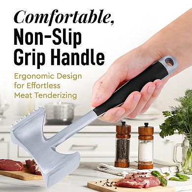 Zulay Professional Meat Tenderizer Tool - Dual Sided Meat Mallet Pounder With Comfort Grip Handle
