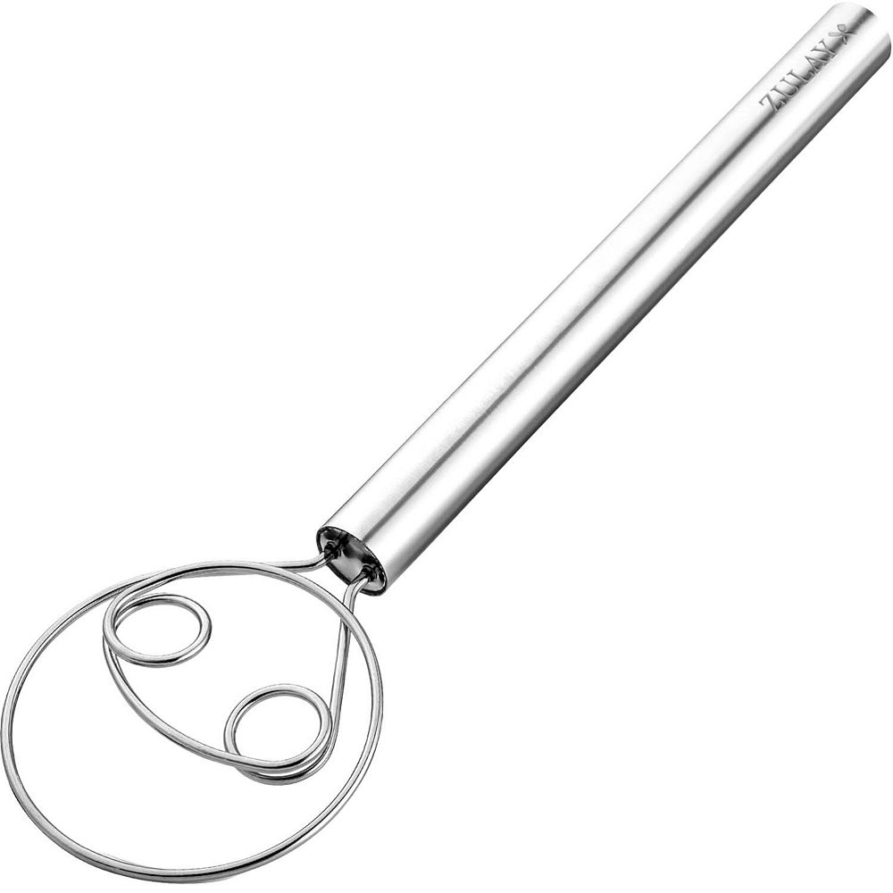 Zulay Kitchen Stainless Steel 13-inch Danish Dough Whisk With Dough Hook