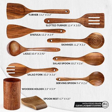 Zulay Kitchen 10-piece Wooden Spoons For Cooking