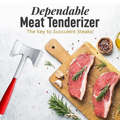 Zulay Professional Meat Tenderizer Tool - Dual Sided Meat Mallet Pounder With Comfort Grip Handle