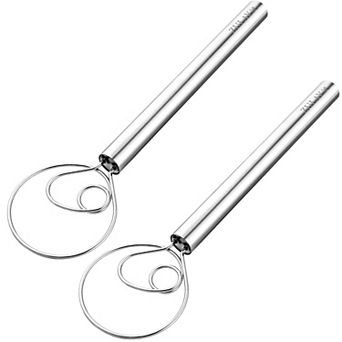 Zulay Kitchen Danish Dough Whisk - 2 Pack