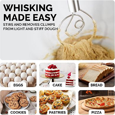 Zulay Kitchen Danish Dough Whisk - 2 Pack