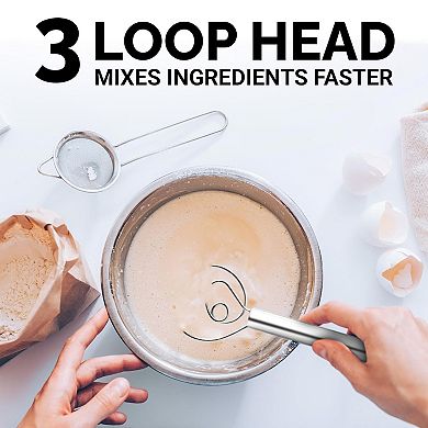 Zulay Kitchen Danish Dough Whisk - 2 Pack