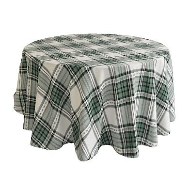 St. Nicholas Square® Christmas Tree Dobby Plaid Tablecloth