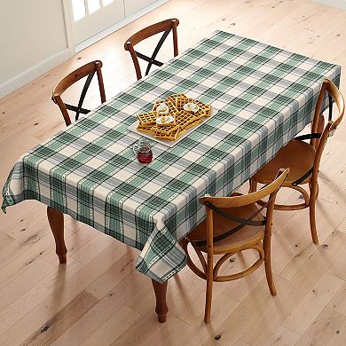St. Nicholas Square® Christmas Tree Dobby Plaid Tablecloth