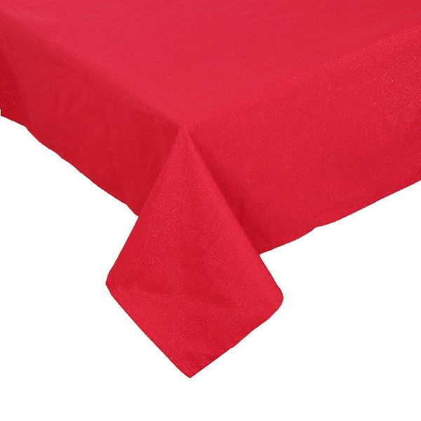 St. Nicholas Square® Shimmer Holiday Tablecloth - Red (70" ROUND)