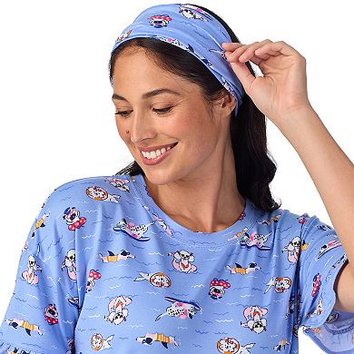 Women's Cuddl Duds® 3-Piece Short Sleeve Pajama Top, Cropped Pajama Pants & Headband Set