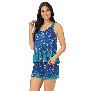 Women's Cuddl Duds Cozy Pajama Tank Top & Pajama Shorts Set
