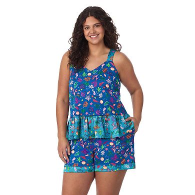 Plus Size Cuddl Duds Cozy Pajama Tank Top & Pajama Shorts Set