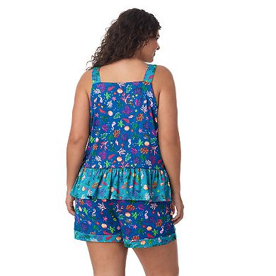 Plus Size Cuddl Duds Cozy Pajama Tank Top & Pajama Shorts Set