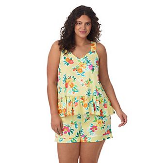 Plus Size Cuddl Duds Cozy Pajama Tank Top & Pajama Shorts Set