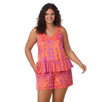 Plus Size Cuddl Duds Cozy Pajama Tank Top & Pajama Shorts Set