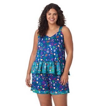 Plus Size Cuddl Duds Cozy Pajama Tank Top & Pajama Shorts Set
