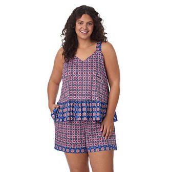 Plus Size Cuddl Duds Cozy Pajama Tank Top & Pajama Shorts Set