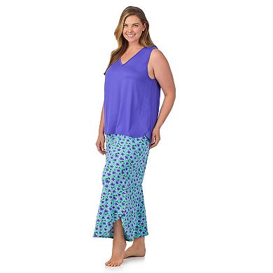 Plus Size Cuddl Duds® 2-Piece Sleeveless Pajama Top & Wide Leg Pajama Pants Set