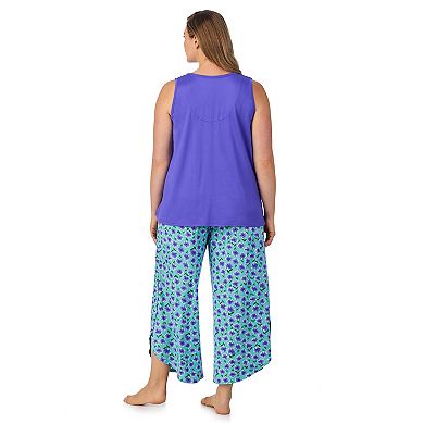 Plus Size Cuddl Duds® 2-Piece Sleeveless Pajama Top & Wide Leg Pajama Pants Set