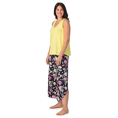 Women's Cuddl Duds® 2-Piece Sleeveless Pajama Top & Wide Leg Pajama Pants Set