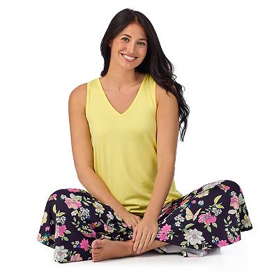 Women's Cuddl Duds® 2-Piece Sleeveless Pajama Top & Wide Leg Pajama Pants Set