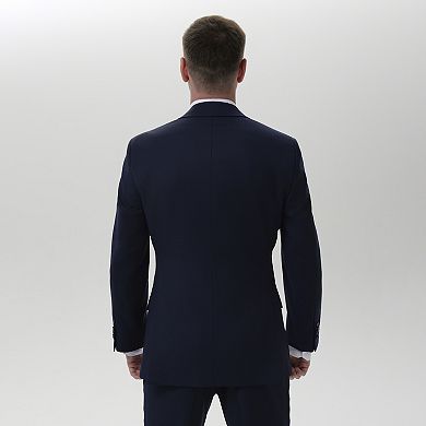 Men's INDOCHINO Navy Slim-Fit Wool Blend Suit Jacket