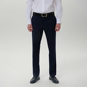 Men's INDOCHINO Navy Slim-Fit Wool Blend Suit Pants