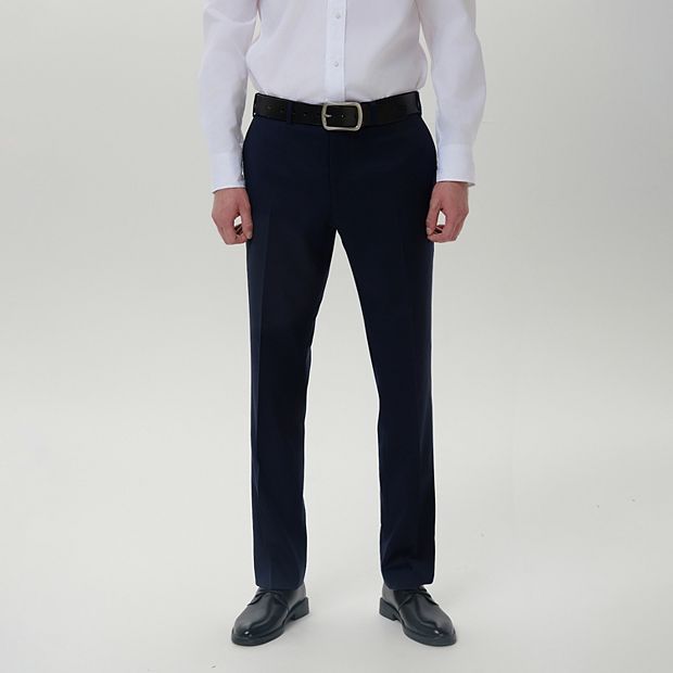 slim fit dress slacks Men's Slim Fit Wool Feel Dress Pants in Burgundy