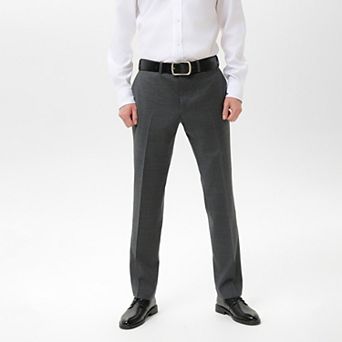 Men's INDOCHINO Gray Slim-Fit Wool Blend Suit Pants