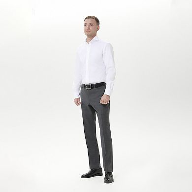 Men's INDOCHINO Gray Slim-Fit Wool Blend Suit Pants