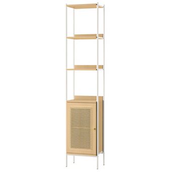 6 tier Tall Bookshelf: Vertical Storage for Home or Office Organization