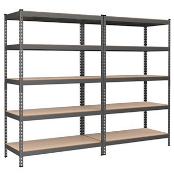 Heavy-Duty 5 tier Storage Shelves Adjustable Shelving Unit for Home, Garage, or Office Organization