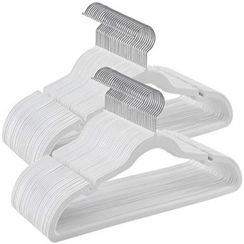 60-Pack Velvet Hangers with Non-Slip Design, Shoulder Notches, Pants Bar, and 360° Swivel Hook