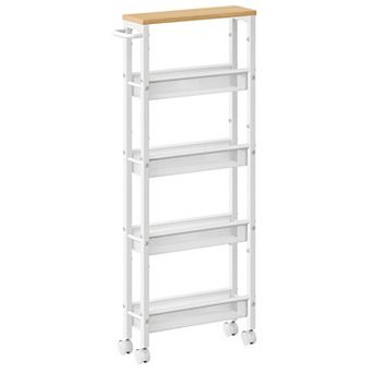 5 tier Rolling Utility Cart for Space-Saving Storage Solutions