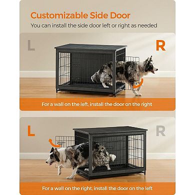 Heavy-Duty Dog Crate Furniture Ink Black