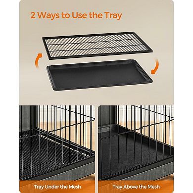 Heavy-Duty Dog Crate Furniture Ink Black