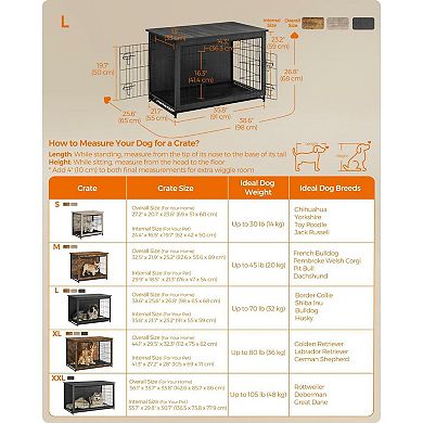 Heavy-Duty Dog Crate Furniture Ink Black