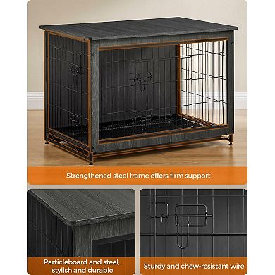 Heavy-Duty Dog Crate Furniture Ink Black