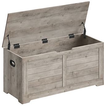 Storage Chest, Storage Trunk with 2 Safety Hinges, Storage Bench, Shoe Bench, Farmhouse Style