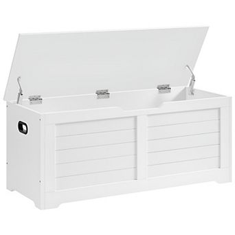 Storage Chest, Storage Trunk with 2 Safety Hinges, Storage Bench, Shoe Bench, Farmhouse Style