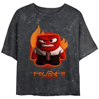 Disney / Pixar's Inside Out Anger Juniors' Cropped Graphic Tee