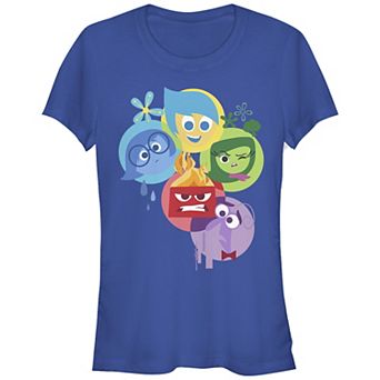 Disney / Pixar's Inside Out Emotions Stamps Juniors' Fitted Graphic Tee