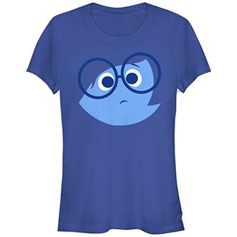 Disney / Pixar's Inside Out Sad Face Juniors' Fitted Graphic Tee