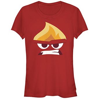 Disney / Pixar's Inside Out Angry Face Juniors' Fitted Graphic Tee