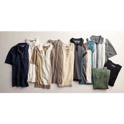 Men's Apt. 9® Morley 1/4-Zip Short Sleeve Polo Shirt