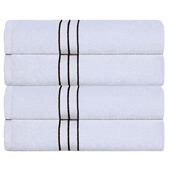 SUPERIOR 4 pc Turkish Cotton Ultra-Plush Bath Towel Set