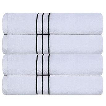SUPERIOR 4 pc Turkish Cotton Ultra-Plush Bath Towel Set